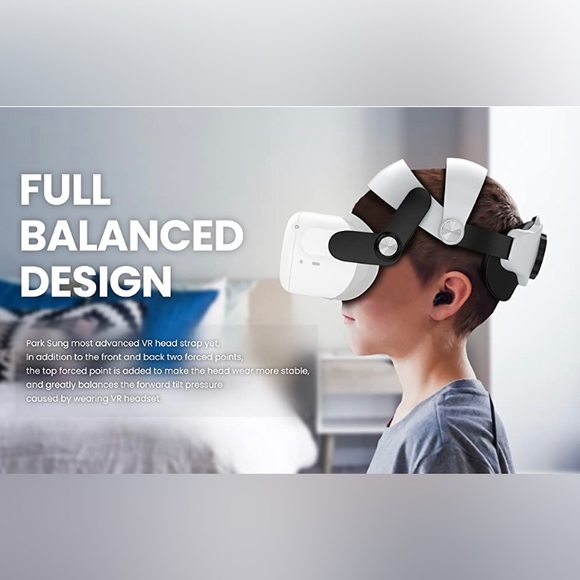 Oculus Meta Quest 2 Adjustable Head Strap, Fully Balanced for Adults & Kids NEW - Picture 8 of 15